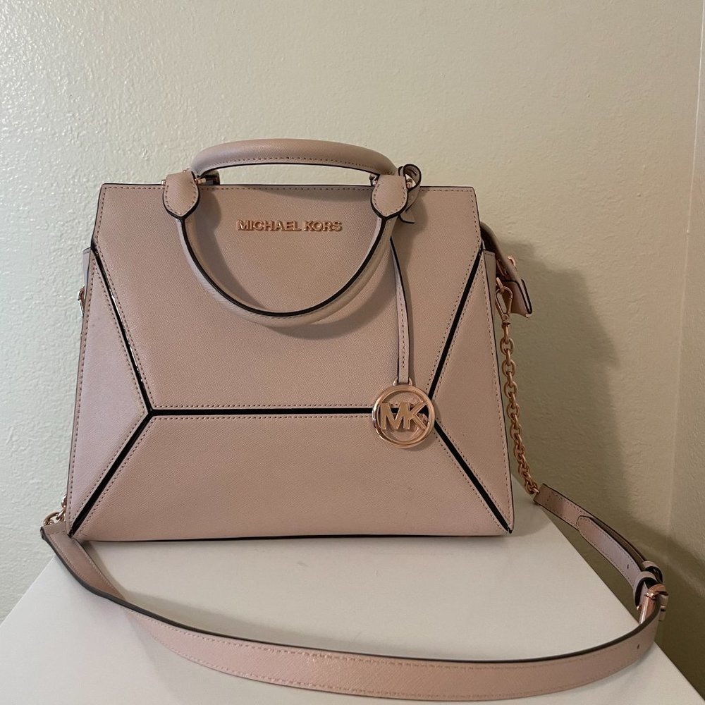 Michael Kors Prism Large Satchel in Pink